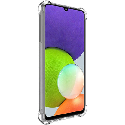 For Samsung Galaxy A22 5G IMAK All Coverage Shockproof Airbag TPU Case with Screen Protector(Transparent) - Galaxy Phone Cases by imak | Online Shopping UK | buy2fix