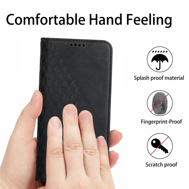 For Xiaomi Redmi Note 10 Pro Diamond Pattern Splicing Skin Feel Magnetic Horizontal Flip Leather Case with Card Slots & Holder & Wallet(Black) - Xiaomi Cases by buy2fix | Online Shopping UK | buy2fix