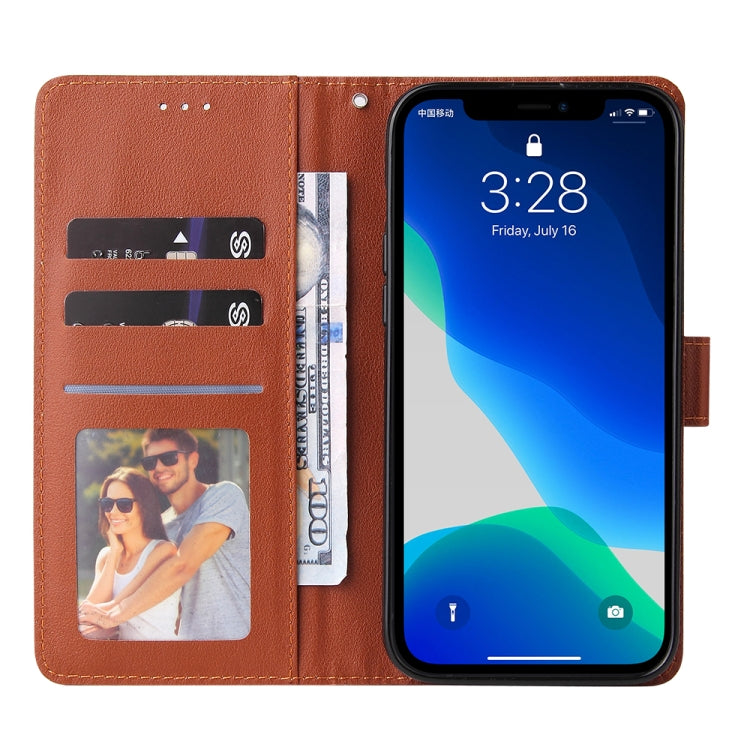 For iPhone 13 Multifunctional Horizontal Flip Leather Case, with Three Card Slot & Holder & Photo Frame & Lanyard(Brown) - iPhone 13 Cases by buy2fix | Online Shopping UK | buy2fix