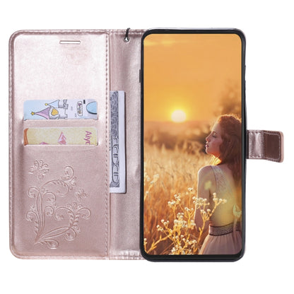 For iPhone 13 Pro 3D Butterfly Embossed Pattern Horizontal Flip Leather Case with Holder & Card Slot & Wallet & Lanyard (Rose Gold) - iPhone 13 Pro Cases by buy2fix | Online Shopping UK | buy2fix