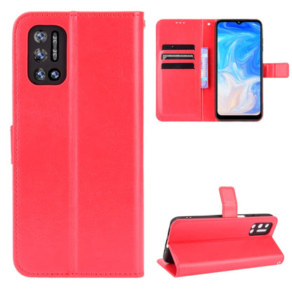 For Doogee N40 Pro Crazy Horse Texture Horizontal Flip Leather Case with Holder & Card Slots & Lanyard(Red) - More Brand by buy2fix | Online Shopping UK | buy2fix