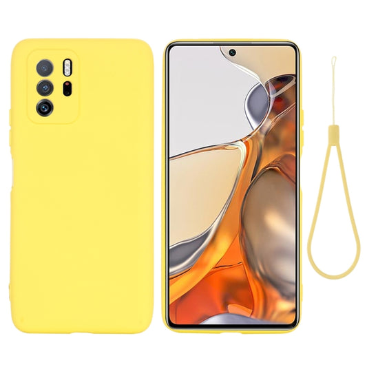 For Xiaomi Redmi Note 10 Pro 5G CN Version / Poco X3 GT 5G Solid Color Liquid Silicone Dropproof Full Coverage Protective Case(Yellow) - Xiaomi Cases by buy2fix | Online Shopping UK | buy2fix