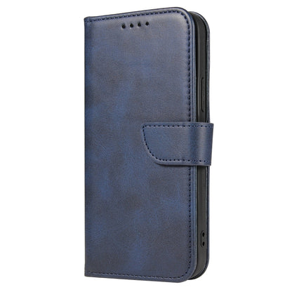 For iPhone 12 / 12 Pro Calf Texture Buckle Horizontal Flip Leather Case with Holder & Card Slots & Wallet(Blue) - iPhone 12 / 12 Pro Cases by buy2fix | Online Shopping UK | buy2fix