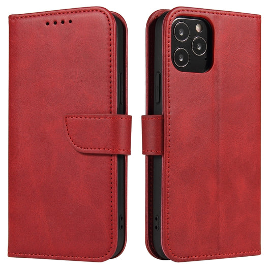 For iPhone 12 / 12 Pro Calf Texture Buckle Horizontal Flip Leather Case with Holder & Card Slots & Wallet(Red) - iPhone 12 / 12 Pro Cases by buy2fix | Online Shopping UK | buy2fix