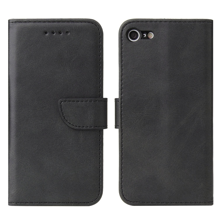 For iPhone SE 2022 / SE 2020 / 8 / 7 Calf Texture Buckle Horizontal Flip Leather Case with Holder & Card Slots & Wallet(Black) - iPhone SE 2022 / 2020 / 8 / 7 Cases by buy2fix | Online Shopping UK | buy2fix
