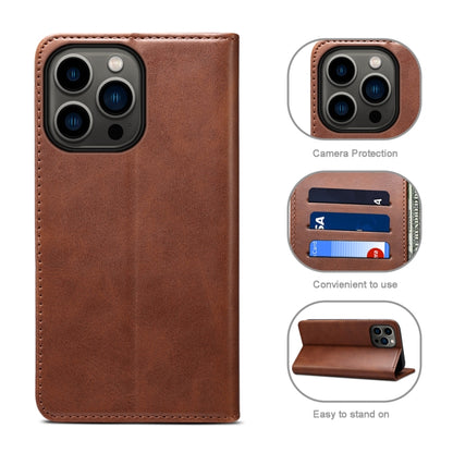 For iPhone 13 Pro Max Calf Texture Horizontal Flip Leather Case with Holder & Card Slots & Wallet (Brown) - iPhone 13 Pro Max Cases by buy2fix | Online Shopping UK | buy2fix