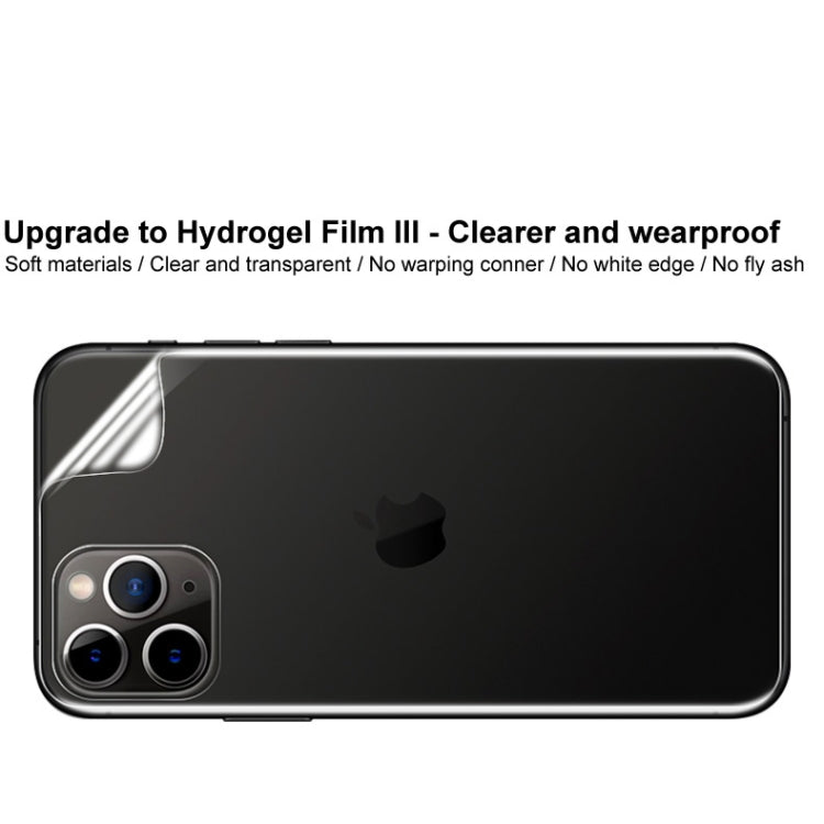 2 PCS IMAK Curved Full Screen Hydrogel Film 3 Back Protector for iPhone 11 Pro Max - Back Protector by imak | Online Shopping UK | buy2fix