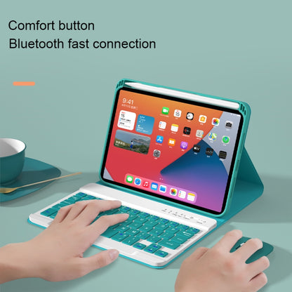 HK006 Square Keys Detachable Bluetooth Keyboard Leather Tablet Case with Holder for iPad mini 6(Mint Green) - For iPad mini by buy2fix | Online Shopping UK | buy2fix