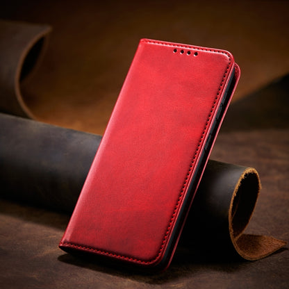 For LG Q7 Calf Texture Magnetic Horizontal Flip Leather Case with Holder & Card Slots & Wallet(Red) - LG by buy2fix | Online Shopping UK | buy2fix