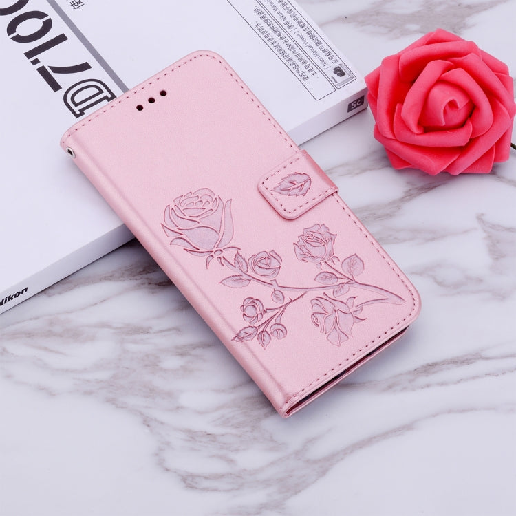 For iPhone 13 Pro Max Rose Embossed Horizontal Flip PU Leather Case with Holder & Card Slots & Wallet (Rose Gold) - iPhone 13 Pro Max Cases by buy2fix | Online Shopping UK | buy2fix