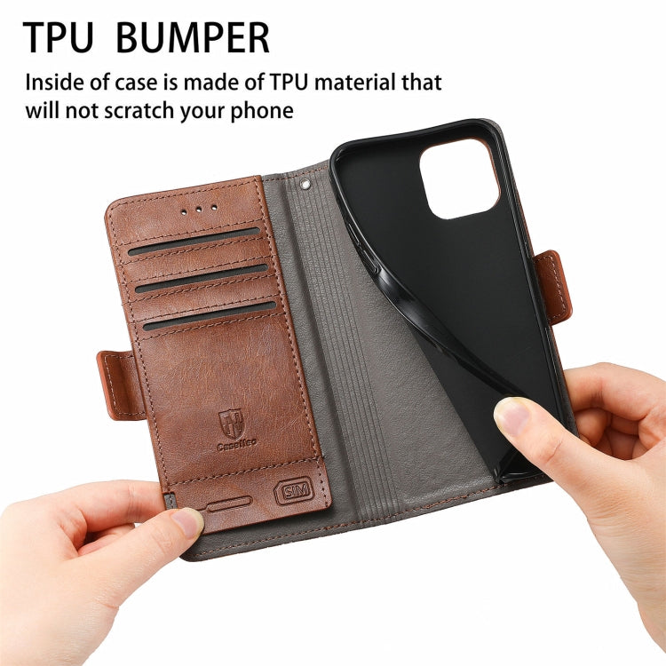 For OPPO Realme GT Master CaseNeo Business Splicing Dual Magnetic Buckle Horizontal Flip PU Leather Case with Holder & Card Slots & Wallet(Brown) - Realme Cases by buy2fix | Online Shopping UK | buy2fix