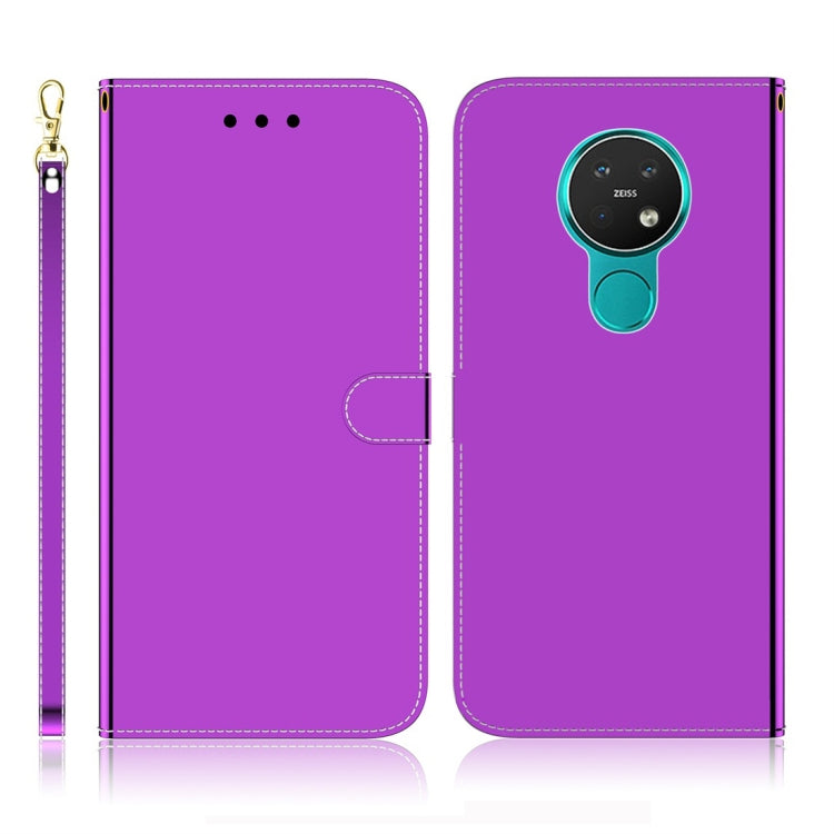 For Nokia 6.2 / 7.2 Imitated Mirror Surface Horizontal Flip Leather Case with Holder & Card Slots & Wallet & Lanyard(Purple) - Nokia Cases by buy2fix | Online Shopping UK | buy2fix