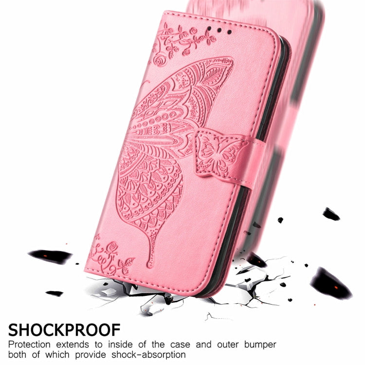 For Motorola Moto Edge 20 Lite Butterfly Love Flower Embossed Horizontal Flip Leather Case with Holder & Card Slots & Wallet & Lanyard(Pink) - Motorola Cases by buy2fix | Online Shopping UK | buy2fix