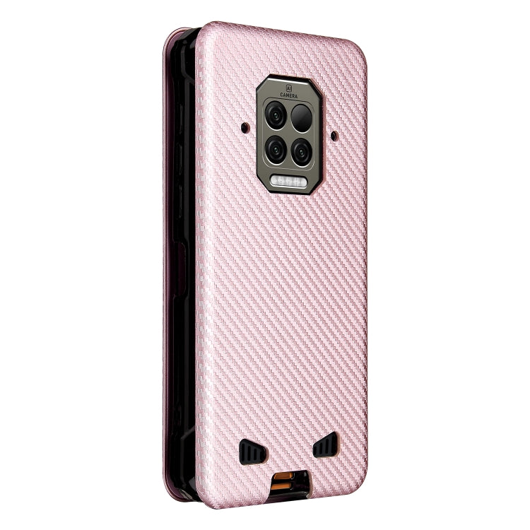 For Doogee S86 / S86 Pro Carbon Fiber Texture Horizontal Flip TPU + PC + PU Leather Case with Card Slot(Pink) - More Brand by buy2fix | Online Shopping UK | buy2fix