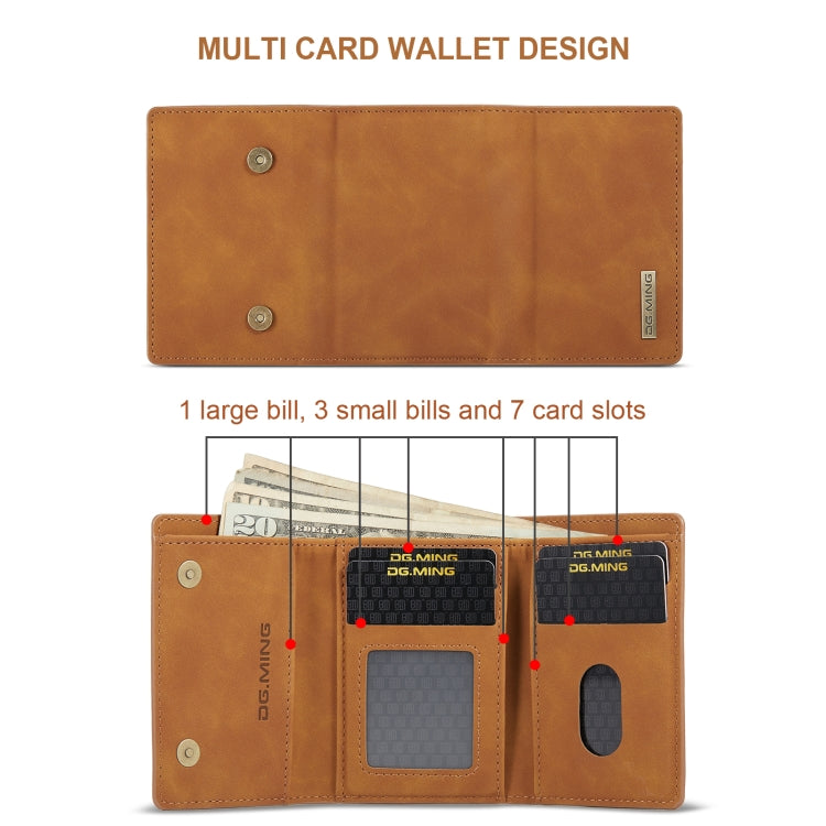 DG.MING M1 Series 3-Fold Multi Card Wallet(Brown) - Wallets by DG.MING | Online Shopping UK | buy2fix