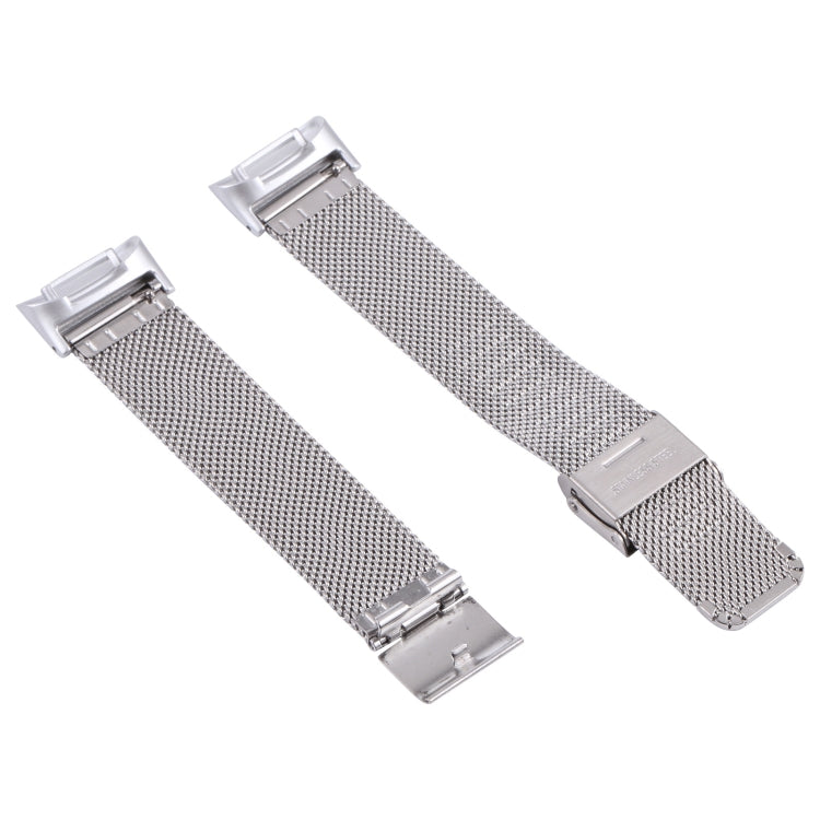 For Fitbit Charge 5 Milan Steel Double Buckles Strap Watch Band(Silver) - Watch Bands by buy2fix | Online Shopping UK | buy2fix