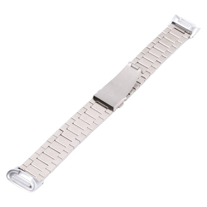 For Fitbit Charge 5 One-bead Steel Strap Watch Band(Silver) - Watch Bands by buy2fix | Online Shopping UK | buy2fix