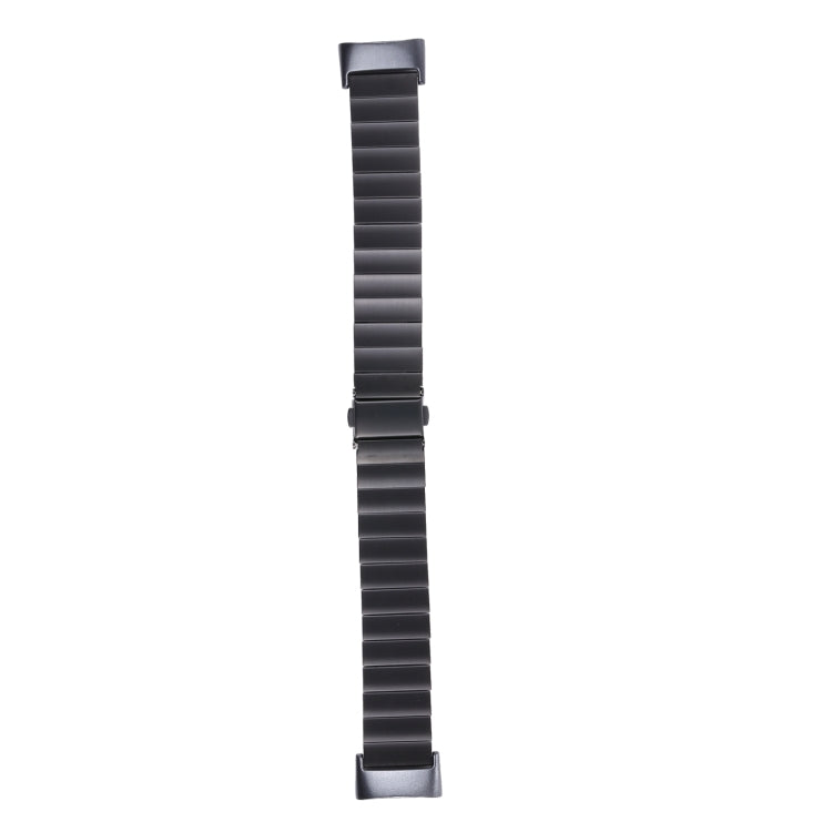 For Fitbit Charge 5 One-bead Steel Strap Watch Band(Black) - Watch Bands by buy2fix | Online Shopping UK | buy2fix