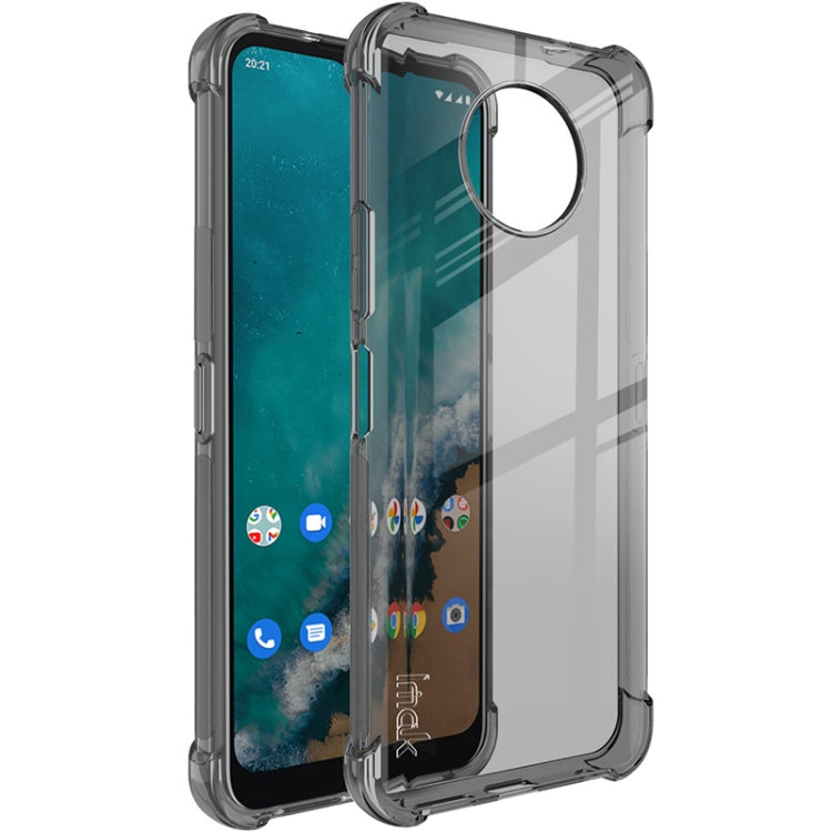 For Nokia G50 imak All-inclusive Shockproof Airbag TPU Phone Case with Screen Protector(Transparent Black) - Nokia Cases by imak | Online Shopping UK | buy2fix