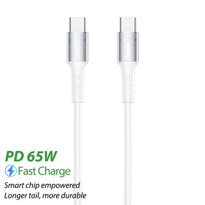 REMAX RC-198C-C Chaining II Series PD 65W USB-C / Type-C to USB-C / Type-C Fast Charging Data Cable, Cable Length: 1m(White) - USB-C & Type-C Cable by REMAX | Online Shopping UK | buy2fix