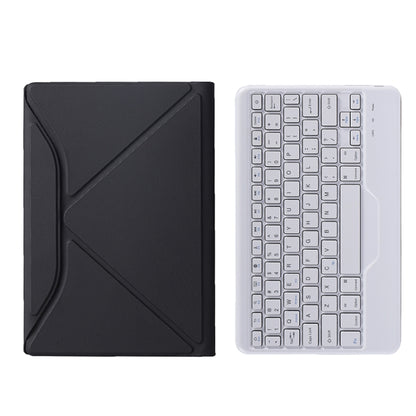 BA08 Diamond Texture Bluetooth Keyboard Leather Case with Triangle Back Support For Samsung Galaxy Tab A8 2021 SM-X205 / SM-X200(Black + White) - Samsung Keyboard by buy2fix | Online Shopping UK | buy2fix