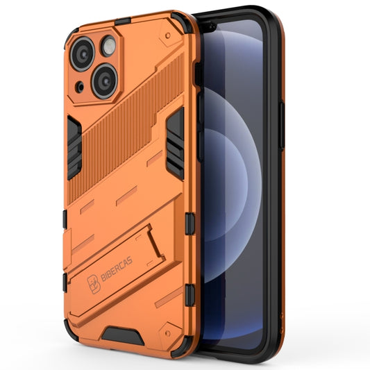 For iPhone 13 Punk Armor 2 in 1 PC + TPU Phone Case with Invisible Holder(Orange) - iPhone 13 Cases by buy2fix | Online Shopping UK | buy2fix