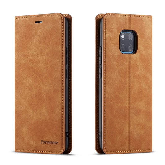 For Huawei Mate 20 Pro Forwenw Dream Series Oil Edge Strong Magnetism Horizontal Flip Leather Case with Holder & Card Slots & Wallet & Photo Frame(Brown) - Huawei Cases by Forwenw | Online Shopping UK | buy2fix