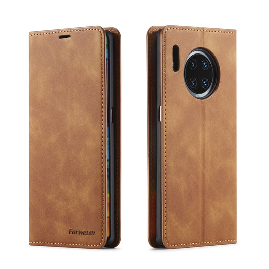 For Huawei Mate 30 Forwenw Dream Series Oil Edge Strong Magnetism Horizontal Flip Leather Case with Holder & Card Slots & Wallet & Photo Frame(Brown) - Huawei Cases by Forwenw | Online Shopping UK | buy2fix