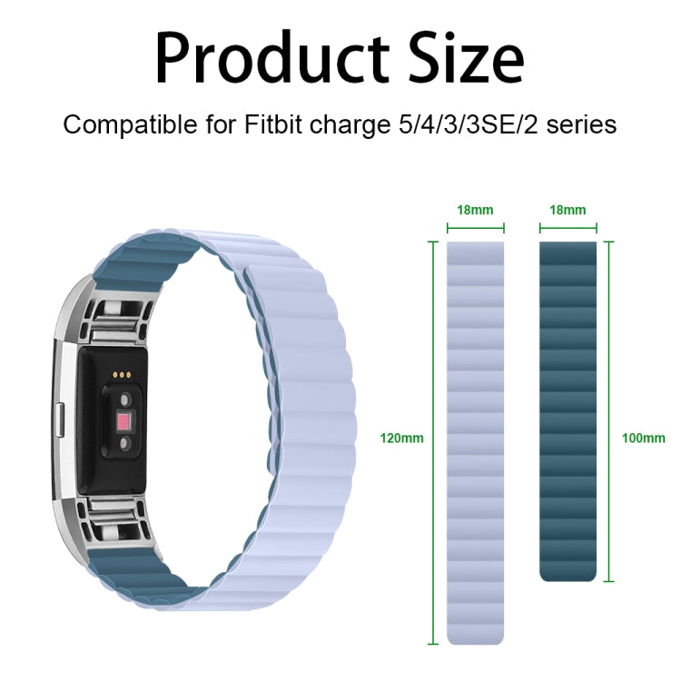 For Fitbit Charge 3 / 4 Silicone Magnetic Watch Band(Black) - Watch Bands by buy2fix | Online Shopping UK | buy2fix