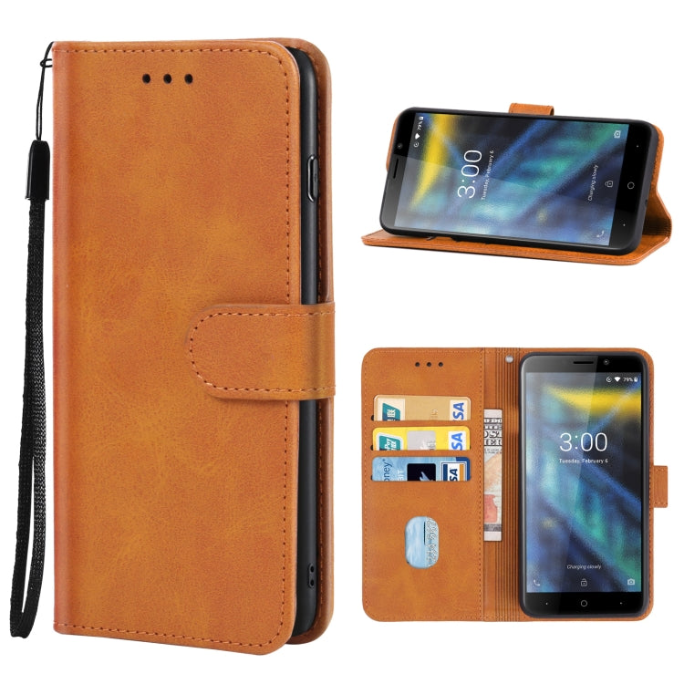 Leather Phone Case For DOOGEE X50L(Brown) - Doogee Cases by buy2fix | Online Shopping UK | buy2fix