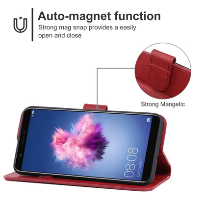 Leather Phone Case For Honor 7S(Red) - Doogee Cases by buy2fix | Online Shopping UK | buy2fix