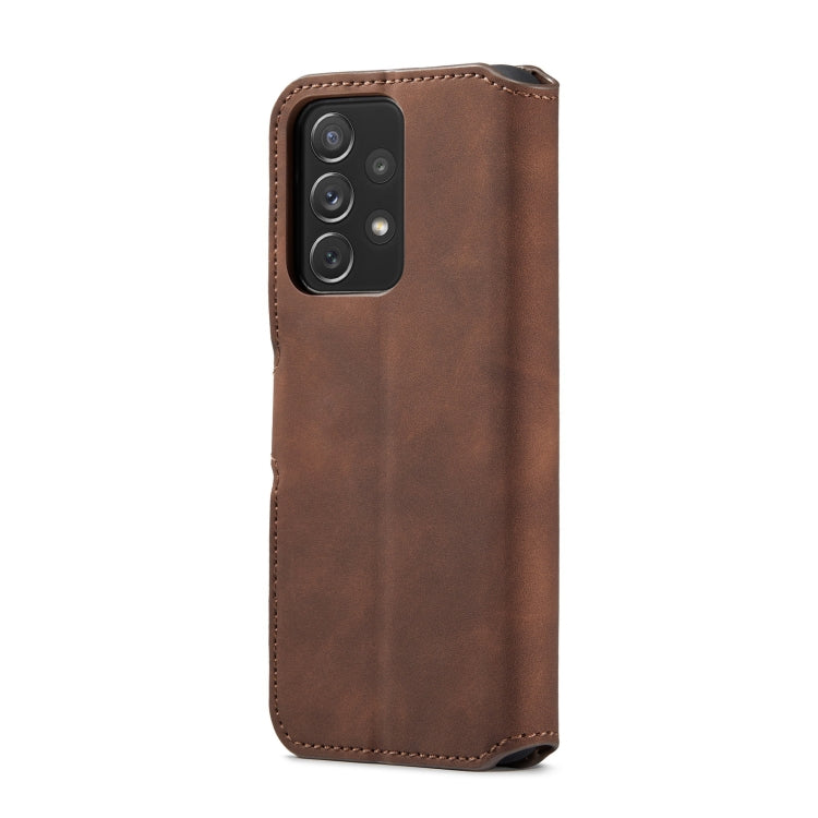 For Samsung Galaxy A53 5G DG.MING Retro Oil Side Horizontal Flip Leather Case with Holder & Card Slots & Wallet(Coffee) - Galaxy Phone Cases by DG.MING | Online Shopping UK | buy2fix