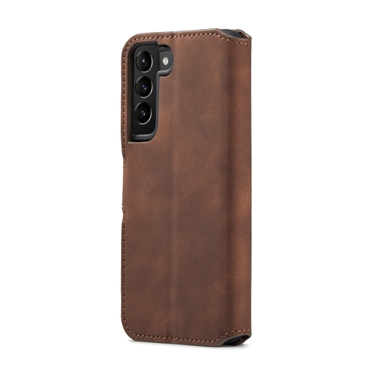 For Samsung Galaxy S22+ DG.MING Retro Oil Side Horizontal Flip Leather Case with Holder & Card Slots & Wallet(Coffee) - Galaxy S22+ 5G Cases by DG.MING | Online Shopping UK | buy2fix