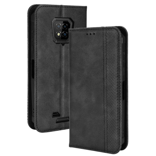 For Ulefone Armor 8 Magnetic Buckle Retro Texture Leather Phone Case(Black) - Ulefone Cases by buy2fix | Online Shopping UK | buy2fix