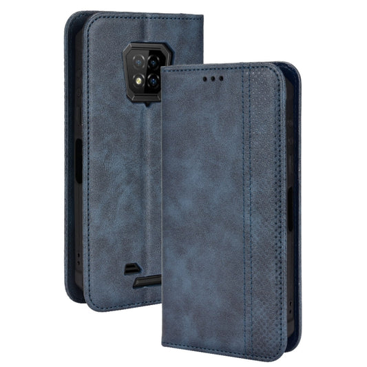 For Ulefone Armor 8 Magnetic Buckle Retro Texture Leather Phone Case(Blue) - Ulefone Cases by buy2fix | Online Shopping UK | buy2fix