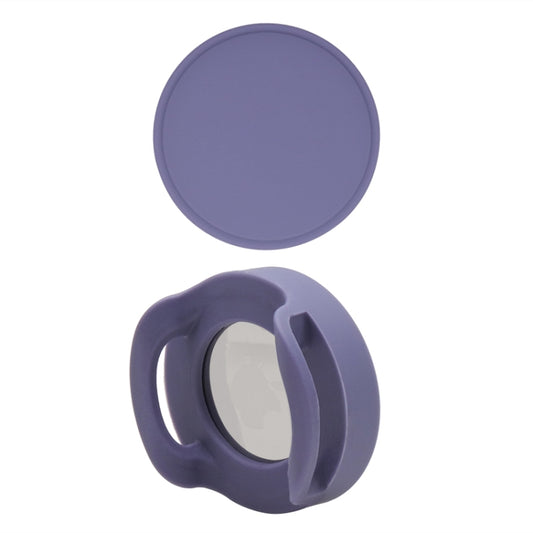 Pet Collar Anti-scratch Shockproof Silicone Case For AirTag, Size:34.1x34.1x17.2mm(Lavender Purple) - Pet Series by Mutural | Online Shopping UK | buy2fix