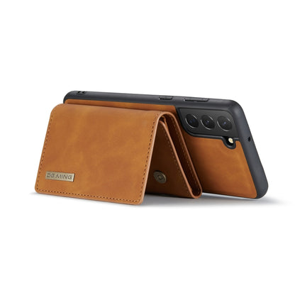 For Samsung Galaxy S22+ 5G DG.MING M1 Series 3-Fold Multi Card Wallet Phone Case(Brown) - Galaxy S22+ 5G Cases by DG.MING | Online Shopping UK | buy2fix