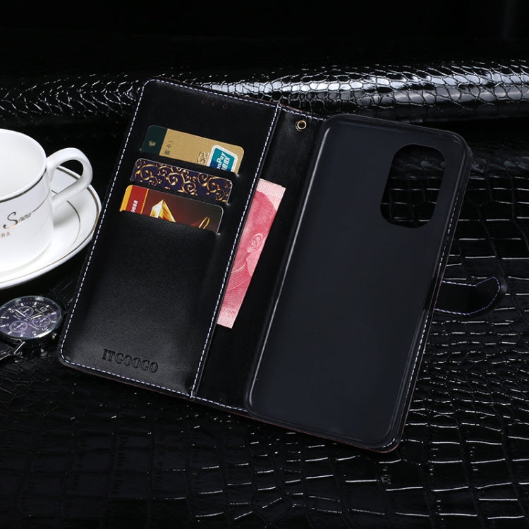 For Ulefone Note 13P idewei Crocodile Texture Horizontal Flip Phone Leather Phone Case(Black) - Ulefone Cases by idewei | Online Shopping UK | buy2fix