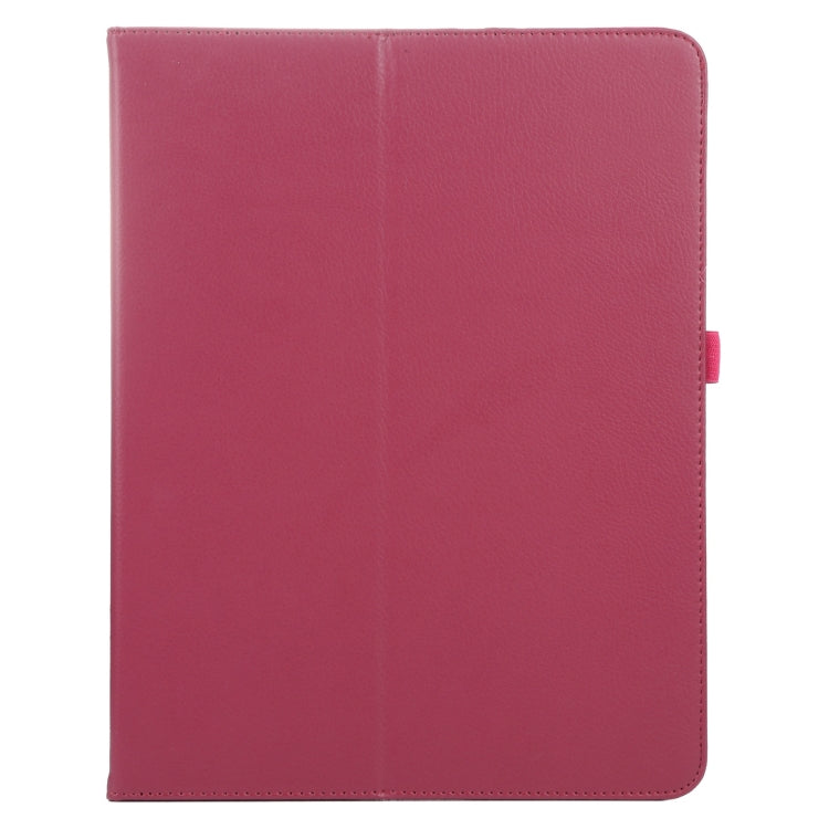 For iPad Air 13 2024 / iPad Pro 12.9 2022 / 2021 / 2020 / 2018 Litchi Texture Solid Color Leather Tablet Case(Rose Red) - iPad Pro 12.9 (2022/2021) Cases by buy2fix | Online Shopping UK | buy2fix