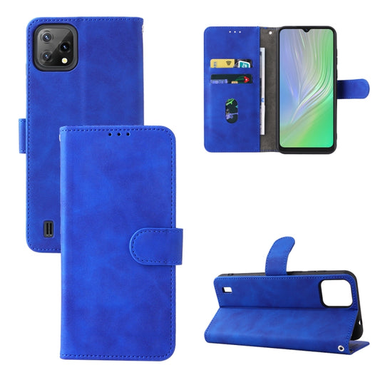 For Blackview A55 Skin Feel Magnetic Buckle Leather Phone Case(Blue) - More Brand by buy2fix | Online Shopping UK | buy2fix