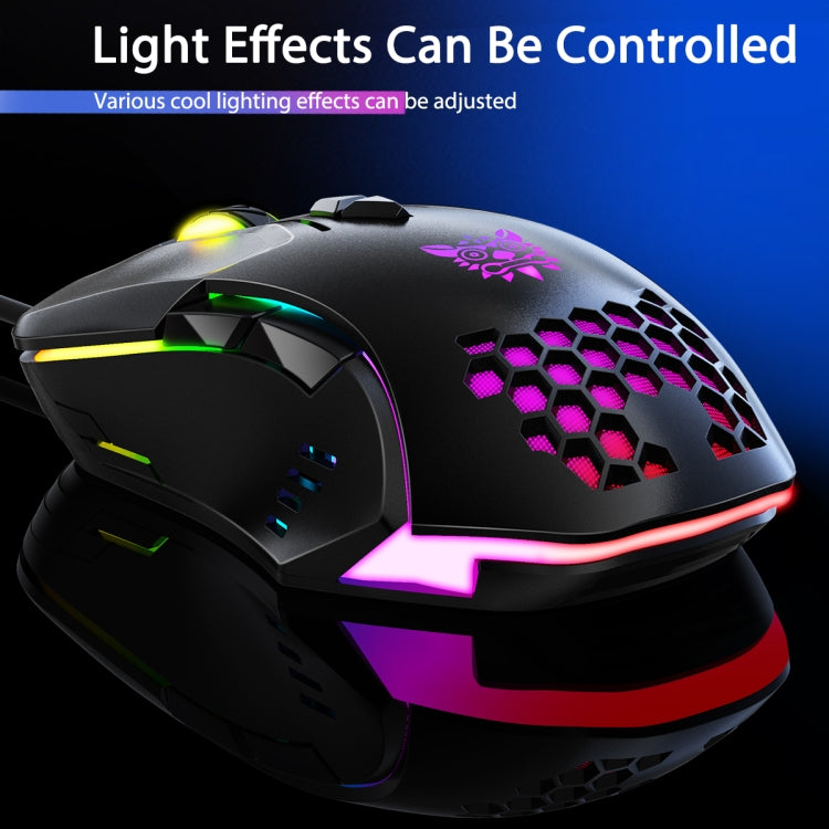 ONIKUMA CW902 RGB Lighting Wired Mouse(Black) - Wired Mice by ONIKUMA | Online Shopping UK | buy2fix