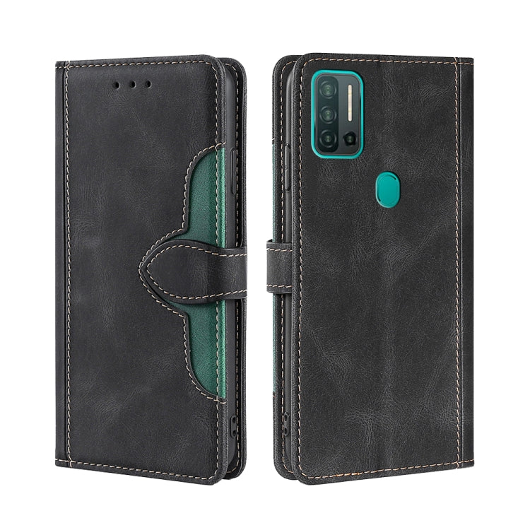 For Ulefone Note 11P Skin Feel Straw Hat Magnetic Buckle Leather Phone Case(Black) - Ulefone Cases by buy2fix | Online Shopping UK | buy2fix