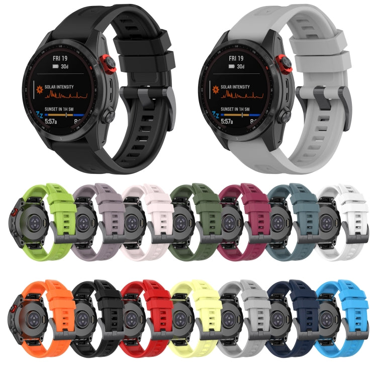 For Garmin Fenix 7 Quick Release Silicone Watch Band(Orange) - Watch Bands by buy2fix | Online Shopping UK | buy2fix