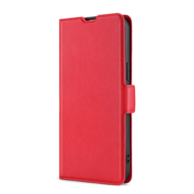 For Blackview A80 / A80S Ultra-thin Voltage Side Buckle PU + TPU Leather Phone Case(Red) - More Brand by buy2fix | Online Shopping UK | buy2fix