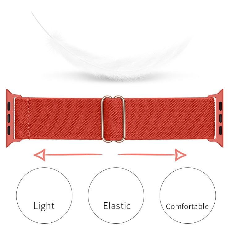 Polyester Nylon Watch Band For Apple Watch Ultra 49mm&Watch Ultra 2 49mm / Series 9&8&7 45mm / SE 3&SE 2&6&SE&5&4 44mm / 3&2&1 42mm(Watermelon Red) - Watch Bands by buy2fix | Online Shopping UK | buy2fix