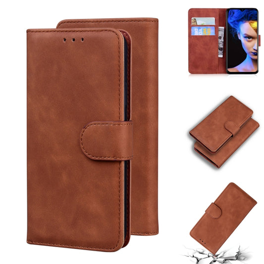 For Blackview A60 Skin Feel Pure Color Flip Leather Phone Case(Brown) - More Brand by buy2fix | Online Shopping UK | buy2fix