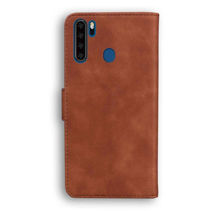 For Blackview A80 Pro Skin Feel Pure Color Flip Leather Phone Case(Brown) - More Brand by buy2fix | Online Shopping UK | buy2fix