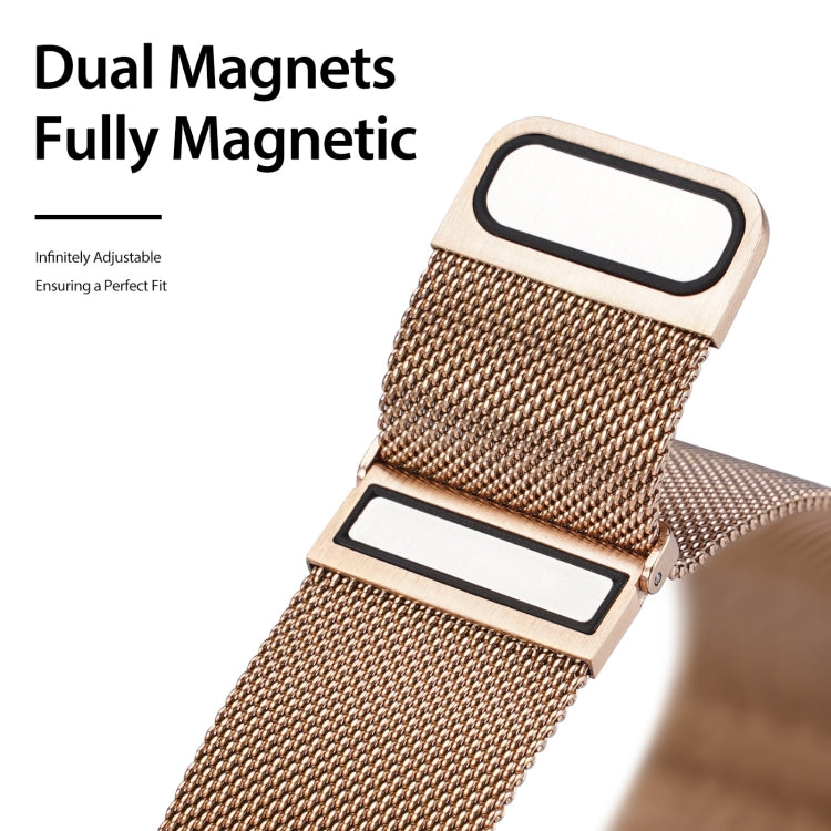 DUX DUCIS Milanese Watchband For Apple Watch Series 9&8&7 45mm / SE 3&SE 2&6&SE&5&4 44mm / 3&2&1 42mm(Gold) - Watch Bands by DUX DUCIS | Online Shopping UK | buy2fix