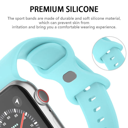 Butterfly Buckle Silicone Watch Band, Size: L For Apple Watch Ultra 49mm&Watch Ultra 2 49mm / Series 9&8&7 45mm / SE 3&SE 2&6&SE&5&4 44mm / 3&2&1 42mm(Cactus) - Watch Bands by buy2fix | Online Shopping UK | buy2fix