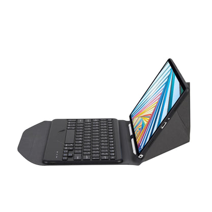 BM20 Diamond Texture Bluetooth Keyboard Leather Case with Triangle Back Support For Lenovo M10 Plus 10.3 inch TB-X606 / TB-X606F / TB-X606F(Black + Black) - Lenovo Keyboard by buy2fix | Online Shopping UK | buy2fix